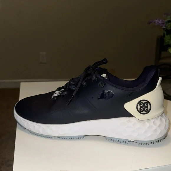 G/Fore Mens MG4+ Spikeless Golf Shoes Blue Leather G4MF20EF26 Mens Size 8.5 - Picture 2 of 6